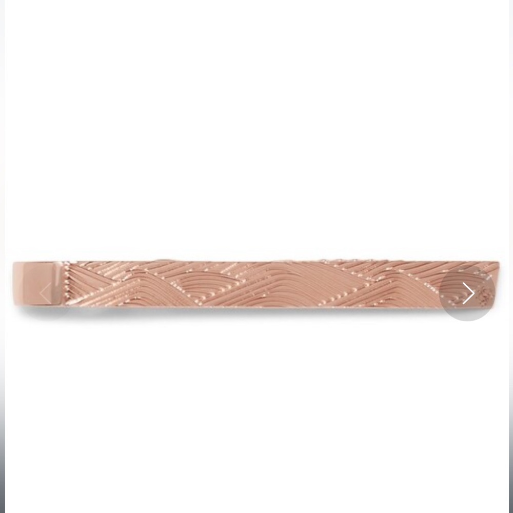 Dunhill Wave Engraved Rose Gold Tie Clip